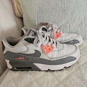 Nike Air Max Gray and Orange Sneakers